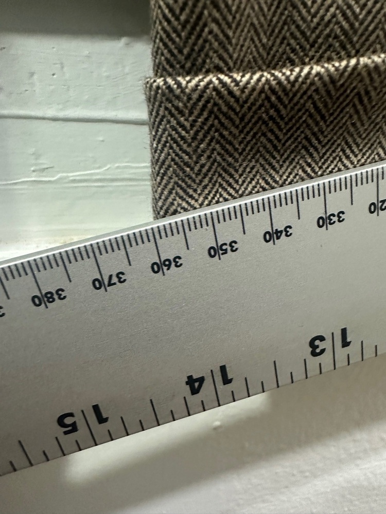 MAGASCHONI COLLECTION Trousers Womens 16 Brown Grey Herringbone Wide Leg - Picture 10 of 14